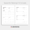2022 Calendar - Owners Information & My Goals