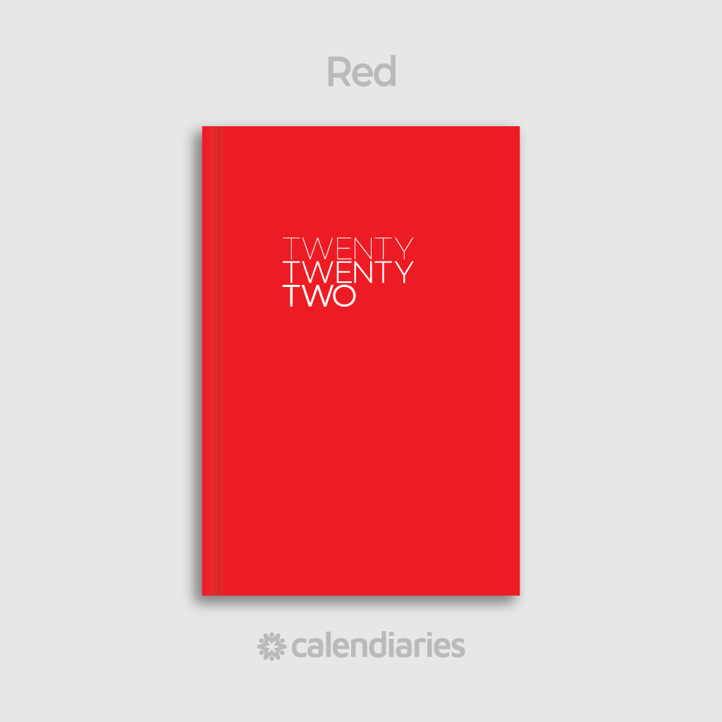 Red Cover / Twenty Twenty Two 2022 Calendar Diary