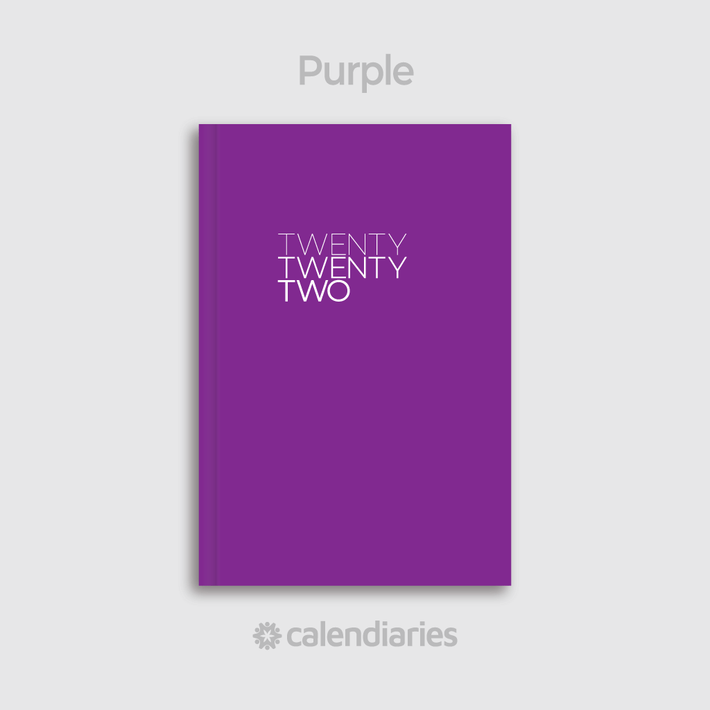 Purple Cover / Twenty Twenty Two 2022 Calendar Diary