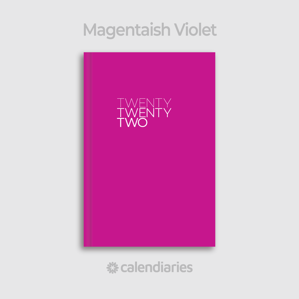Magentaish Violet Cover / Twenty Twenty Two 2022 Calendar Diary