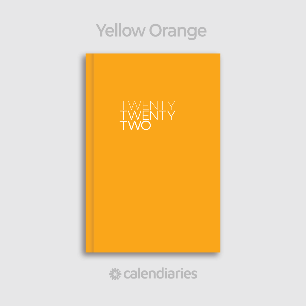 Yellow Orange Cover / Twenty Twenty Two 2022 Calendar Diary