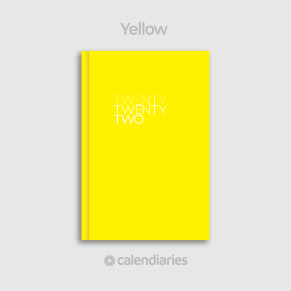 Yellow Cover / Twenty Twenty Two 2022 Calendar Diary