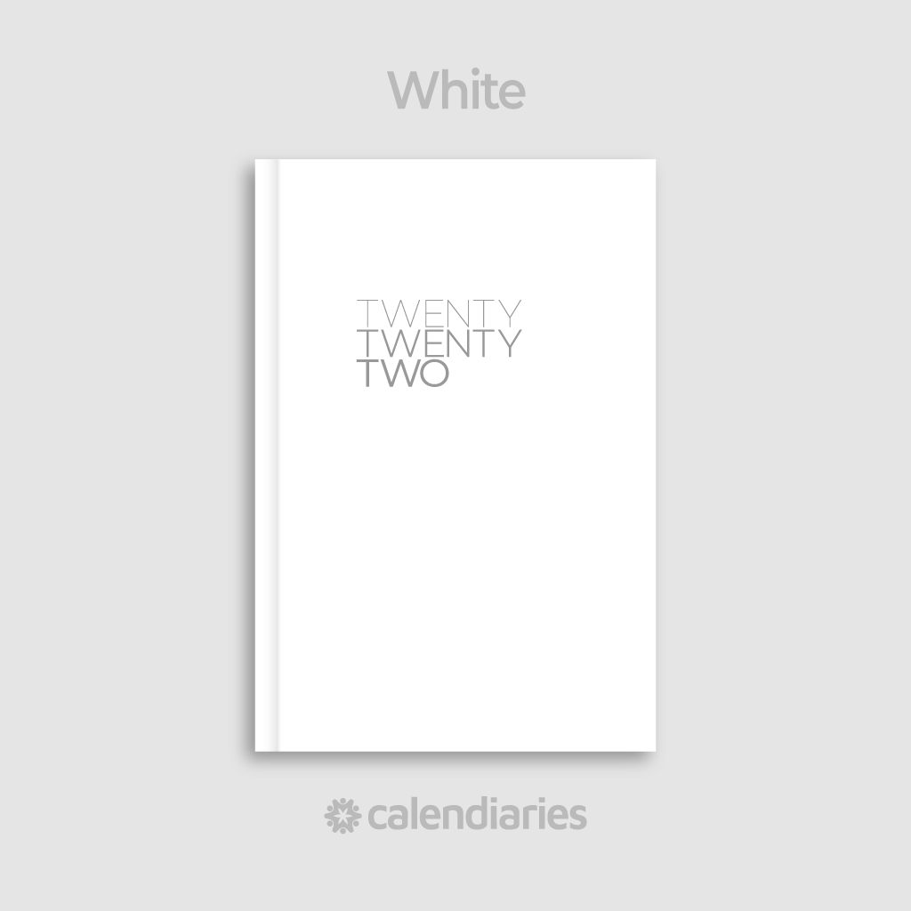 White Cover / Twenty Twenty Two 2022 Calendar Diary