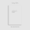 Grey 10% Cover / Twenty Twenty Two 2022 Calendar Diary
