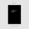 Black Cover / Twenty Twenty Two 2022 Calendar Diary