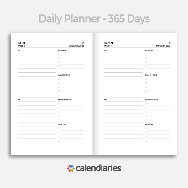 Professional 2022 Calendar Diary