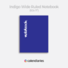 Indigo Matte Cover Wide Ruled Notebook, Composition Notebook, Comp Books, Journal, Lab Notes, Writing Book, 100 Sheets, Double Sided, 200 Pages, 8.5x11 inches