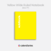 Yellow Matte Cover Wide Ruled Notebook, Composition Notebook, Comp Books, Journal, Lab Notes, Writing Book, 100 Sheets, Double Sided, 200 Pages, 8.5x11 inches