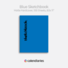 Blue Sketchbook Matte Cover Unruled Notebook, Composition Notebook, Comp Books, Journal, Lab Notes, Writing Book, 100 Sheets, Double Sided, 200 Pages, 8.5x11 inches