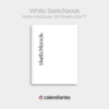 White Sketchbook Matte Cover Unruled Notebook, Composition Notebook, Comp Books, Journal, Lab Notes, Writing Book, 100 Sheets, Double Sided, 200 Pages, 8.5x11 inches