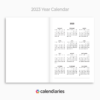 2023 Planner Yearly Calendar Page - Calendiaries