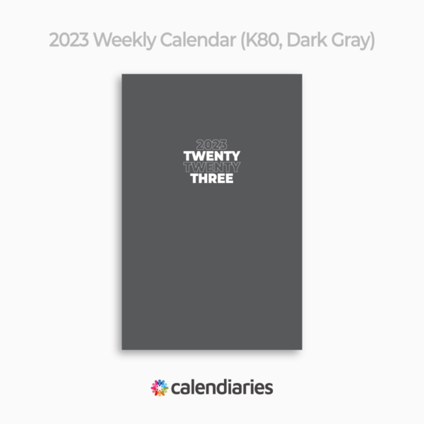 2023 Planner 80% Dark Gray Cover