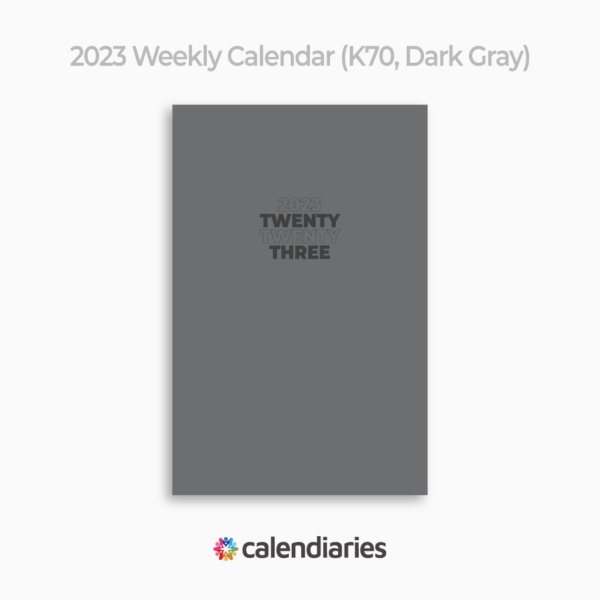 2023 Planner 70% Dark Gray Cover