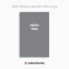 2023 Planner 60% Gray Cover